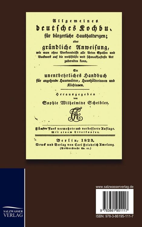 Produktbild: Allgemeines deutsches Kochbuch
