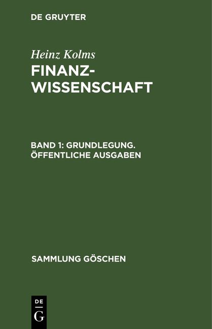 Produktbild: Grundlegung. &Ouml;ffentliche Ausgaben