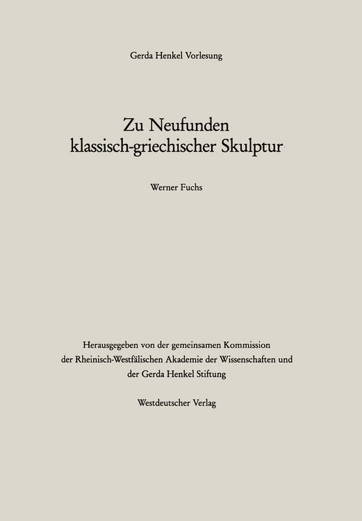 Produktbild: Zu Neufunden klassisch-griechischer Skulptur