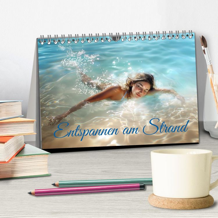 Produktbild: Entspannen am Strand (Tischkalender 2026 DIN A5 quer), CALVENDO Monatskalender