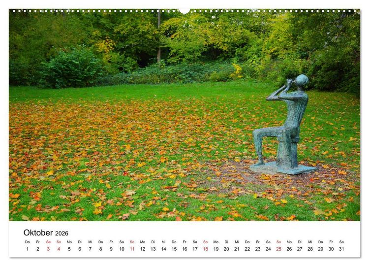 Produktbild: Wiesbaden Kunst in der &Ouml;ffentlichkeit (Wandkalender 2026 DIN A2 quer), CALVENDO Monatskalender
