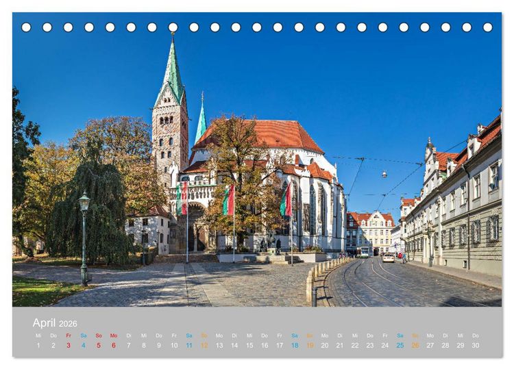 Produktbild: Augsburg - Stadt der Renaissance (Tischkalender 2026 DIN A5 quer), CALVENDO Monatskalender