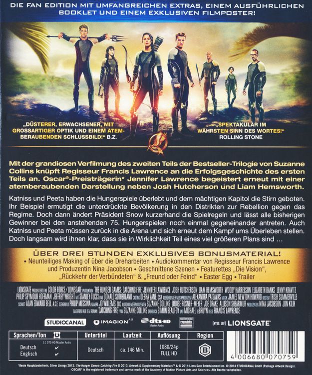 Produktbild: Die Tribute von Panem - Catching Fire - Fan Edition