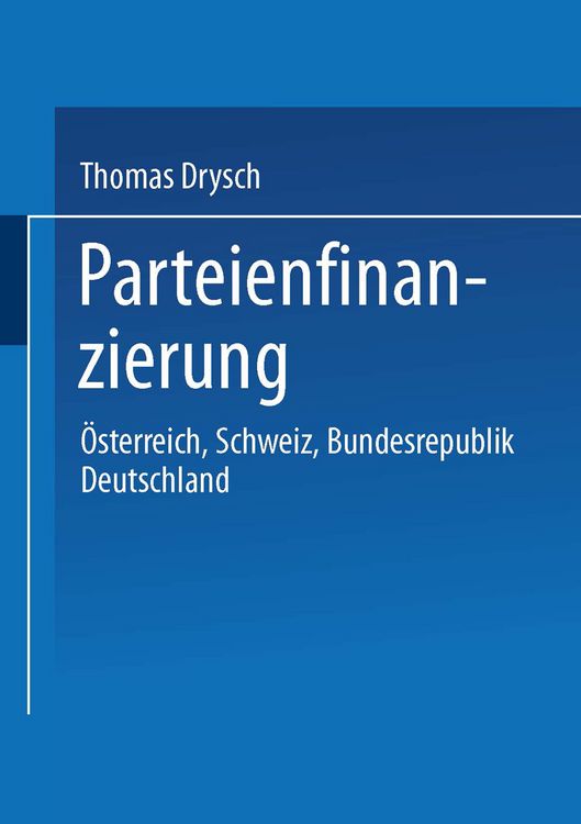 Produktbild: Parteienfinanzierung
