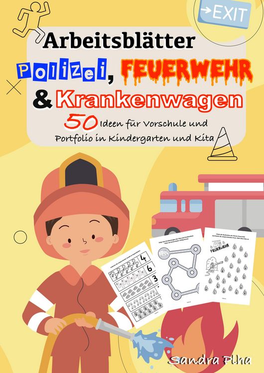 Produktbild: KitaFix-Kreativ: Arbeitsbl&auml;tter Polizei, Feuerwehr und Krankenwagen (50 Ideen f&uuml;r Vorschule und Portfolio in Kindergarten und Kita)