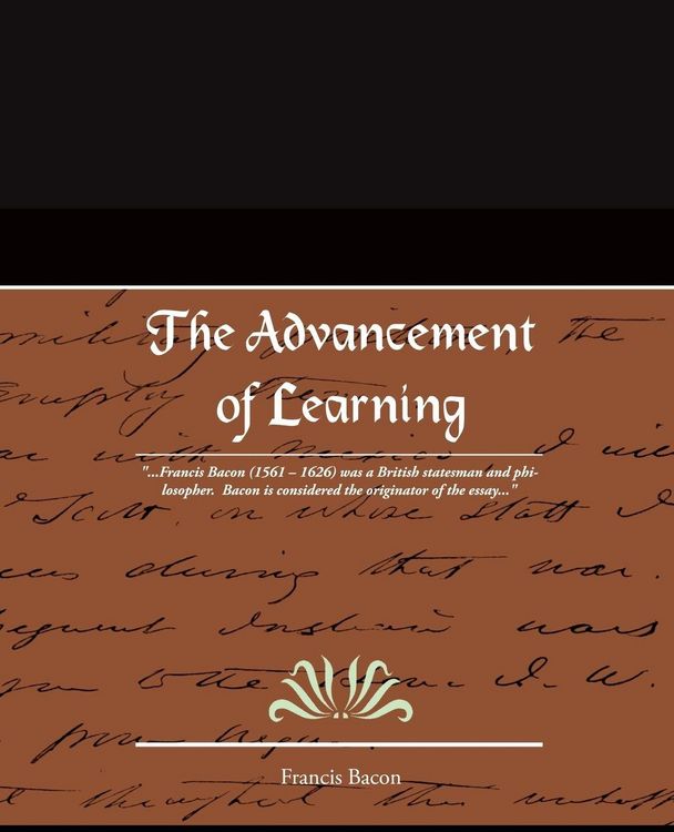 Produktbild: The Advancement of Learning