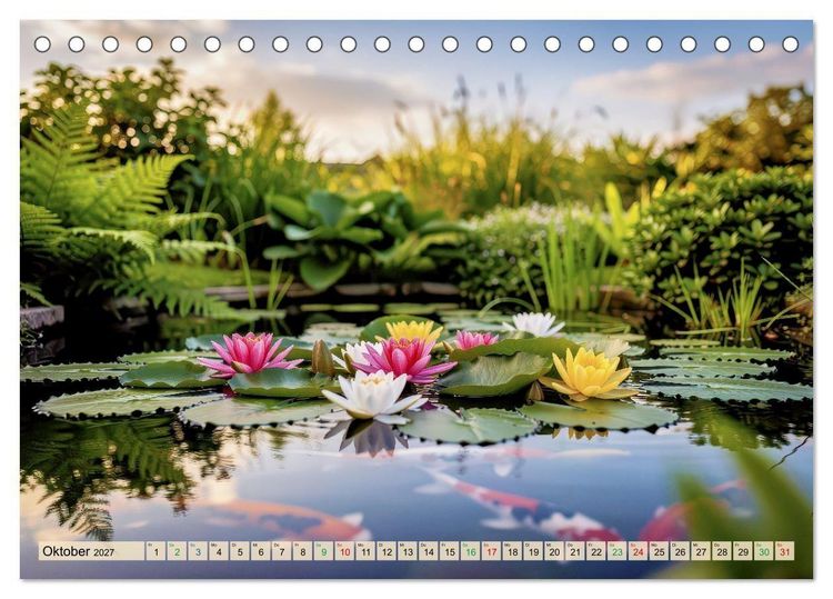 Produktbild: Oase im Garten (Tischkalender 2027 DIN A5 quer), CALVENDO Monatskalender