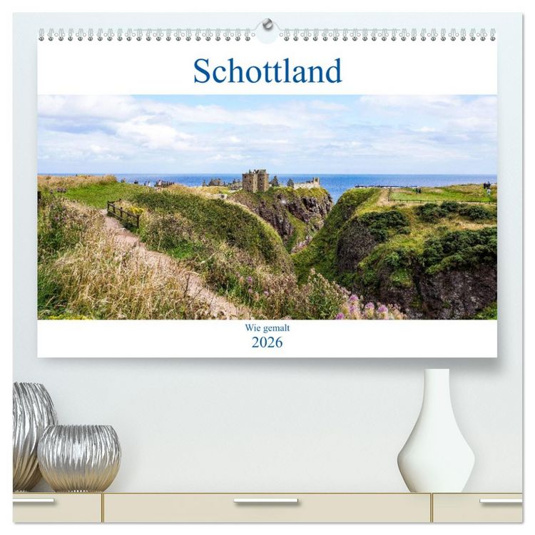 Produktbild: Schottland - Wie gemalt (hochwertiger Premium Wandkalender 2026 DIN A2 quer), Kunstdruck in Hochglanz