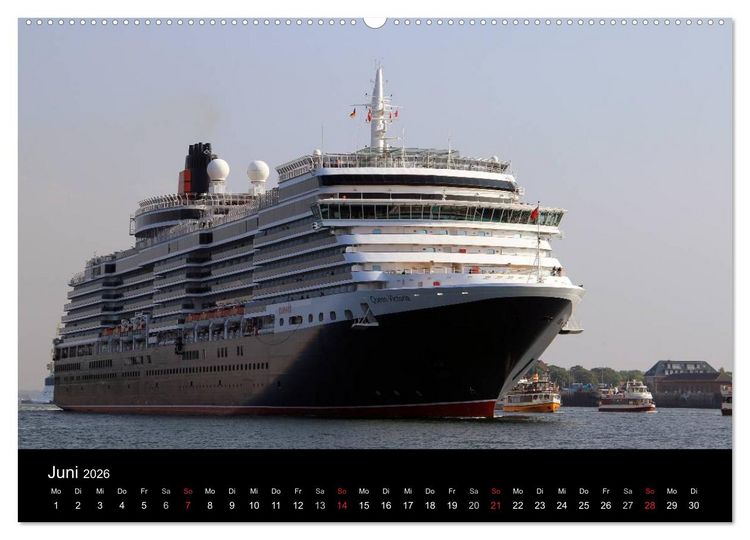 Produktbild: Kreuzfahrtschiffe in Europa (hochwertiger Premium Wandkalender 2026 DIN A2 quer), Kunstdruck in Hochglanz