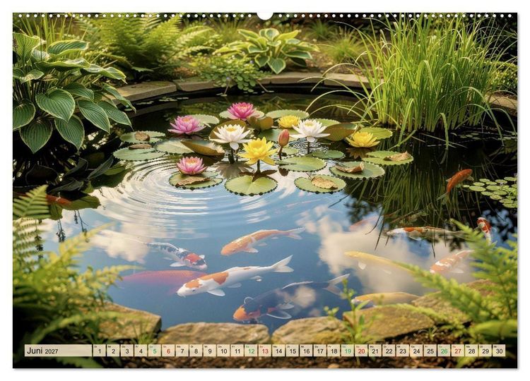 Produktbild: Oase im Garten (Wandkalender 2027 DIN A2 quer), CALVENDO Monatskalender