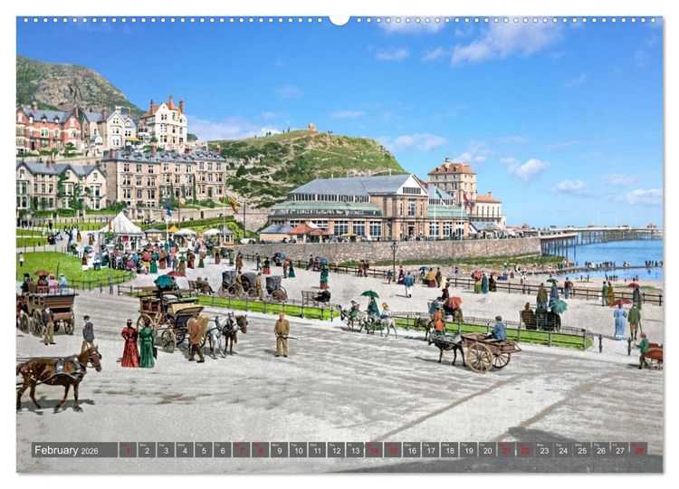 Produktbild: Wales around 1900 - photos restored and colourised (Wall Calendar 2026 DIN A2 landscape), CALVENDO 12 Month Wall Calendar