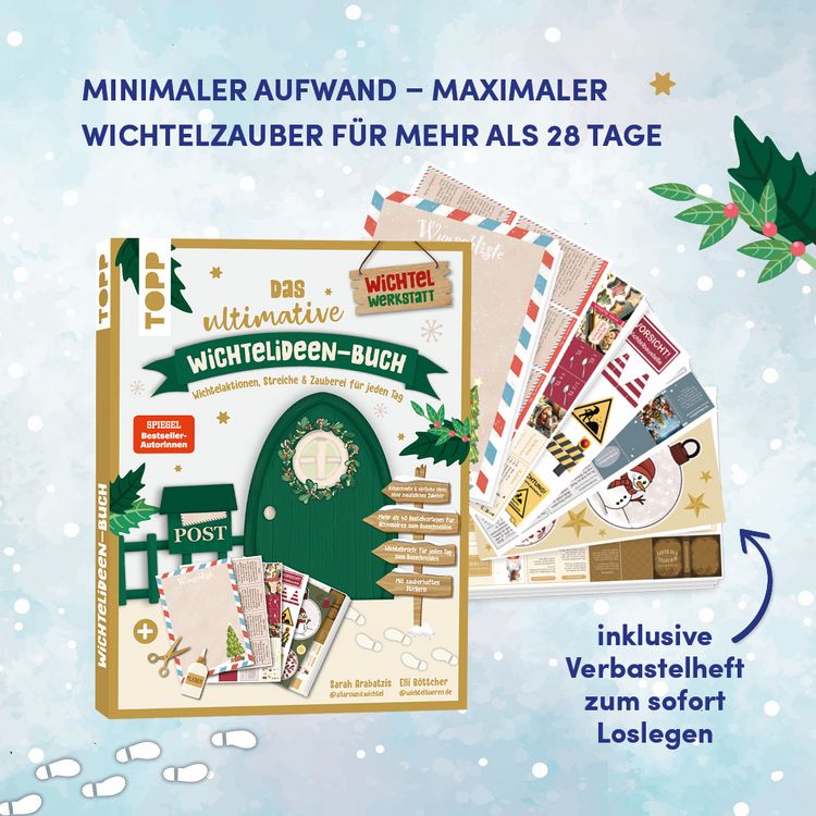 Produktbild: Das ultimative Wichtelideen-Buch. Wichtelaktionen, Streiche & Zauberei f&uuml;r jeden Tag.