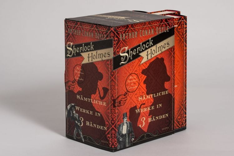 Produktbild: Sherlock Holmes - S&auml;mtliche Werke in 3 B&auml;nden (Die Erz&auml;hlungen I, Die Erz&auml;hlungen II, Die Romane) (3 B&auml;nde im Schuber)