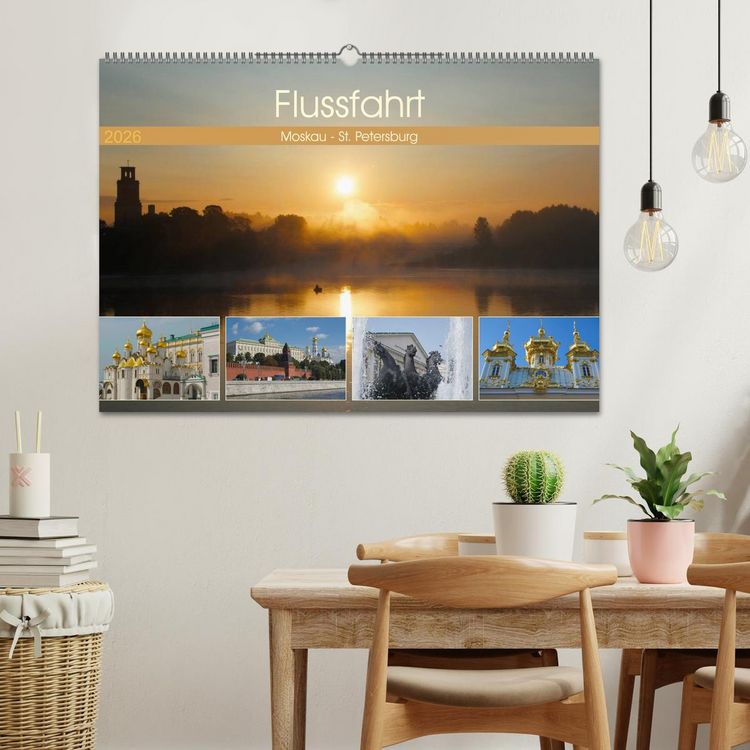 Produktbild: Flussfahrt Moskau - St. Petersburg (Wandkalender 2026 DIN A2 quer), CALVENDO Monatskalender