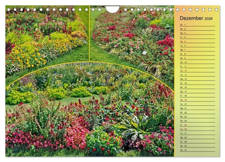 Produktbild: Bl&uuml;hende Gartenparks in Mannheim (Wandkalender 2026 DIN A4 quer), CALVENDO Monatskalender