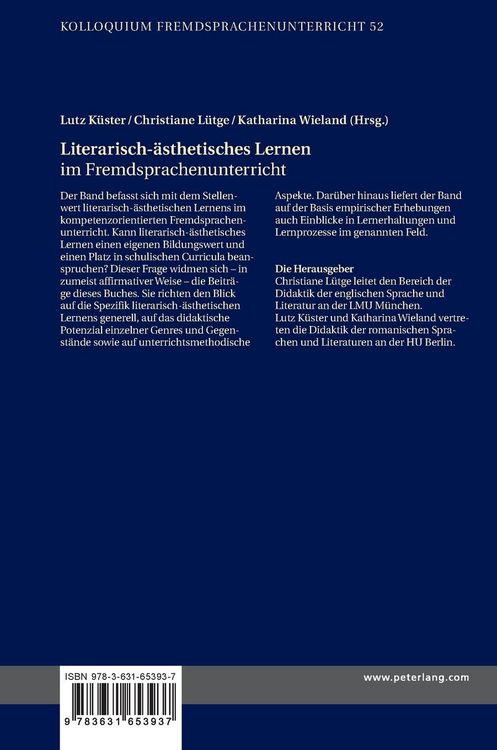 Produktbild: Literarisch-&auml;sthetisches Lernen im Fremdsprachenunterricht