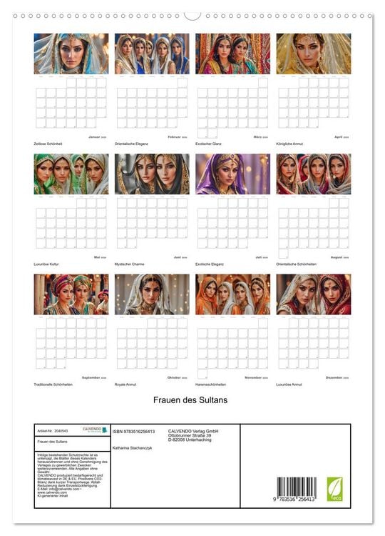 Produktbild: Frauen des Sultans (hochwertiger Premium Wandkalender 2026 DIN A2 hoch), Kunstdruck in Hochglanz