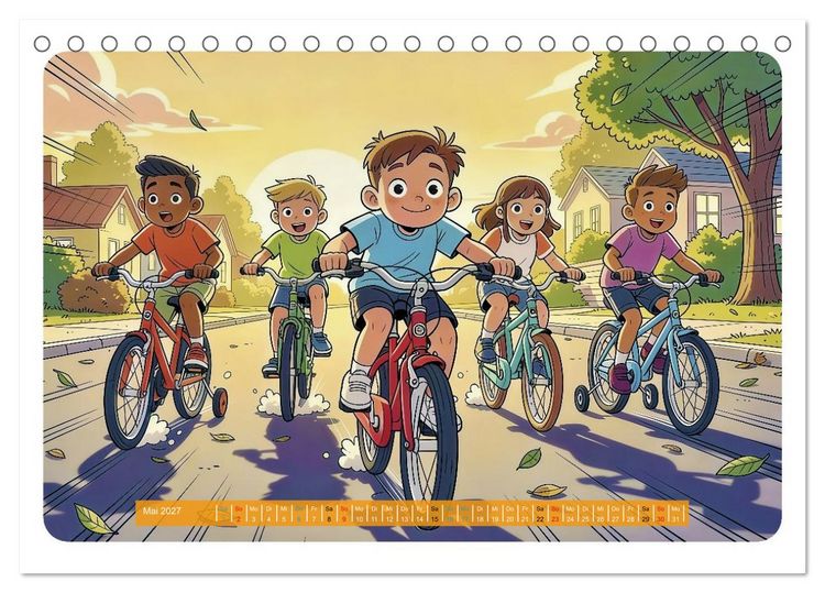 Produktbild: Mein erstes Fahrrad - Comic (Tischkalender 2027 DIN A5 quer), CALVENDO Monatskalender