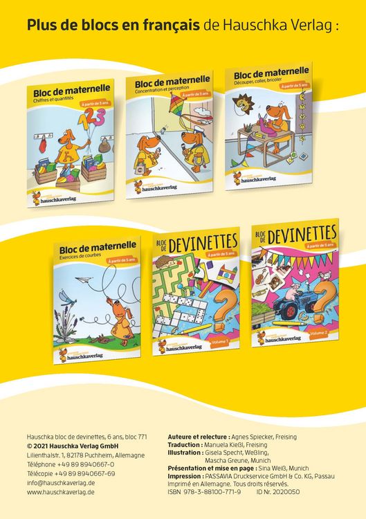 Produktbild: Bloc de casse-t&ecirc;tes et livre activite 6 ans : Des &eacute;nigmes color&eacute;es pour la maternelle - cahier activite 5 ans labyrinthe, sudoku, etc pour stimuler