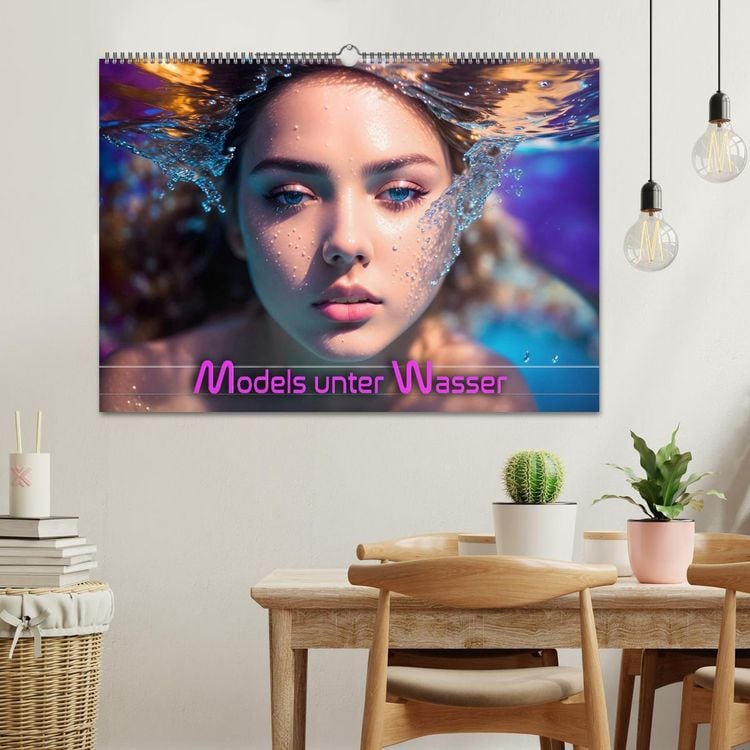 Produktbild: Models unter Wasser (Wandkalender 2026 DIN A2 quer), CALVENDO Monatskalender