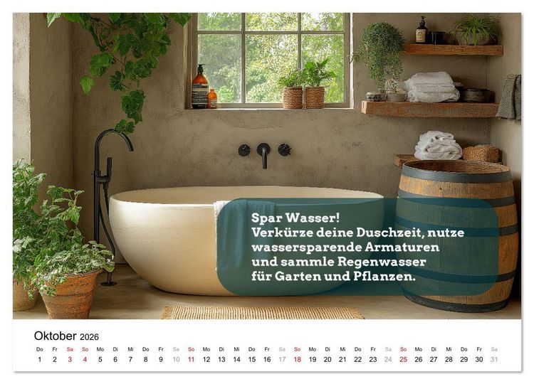 Produktbild: Nachhaltige Neujahrsvors&auml;tze - Der umweltfreundliche Jahreskalender (Wandkalender 2026 DIN A2 quer), CALVENDO Monatskalender