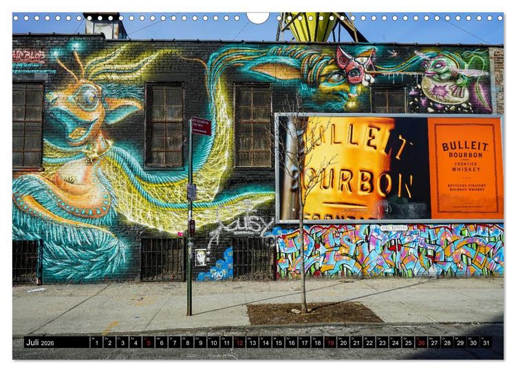 Produktbild: Bushwick Street Art (Wandkalender 2026 DIN A3 quer), CALVENDO Monatskalender