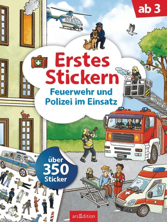 Produktbild: Erstes Stickern &ndash; Feuerwehr und Polizei im Einsatz