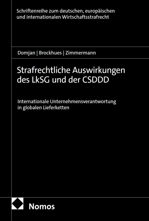 Produktbild: Strafrechtliche Auswirkungen des LkSG und der CSDDD