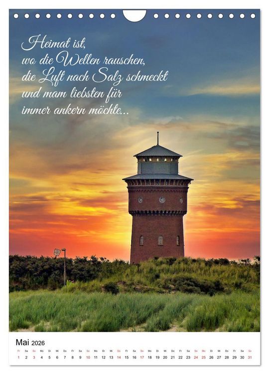 Produktbild: Facettenreiches Borkum (Wandkalender 2026 DIN A4 hoch), CALVENDO Monatskalender