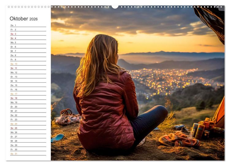 Produktbild: Camping mit dem Zelt (Wandkalender 2026 DIN A2 quer), CALVENDO Monatskalender