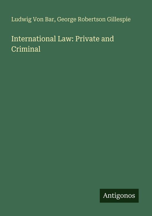 Produktbild: International Law: Private and Criminal