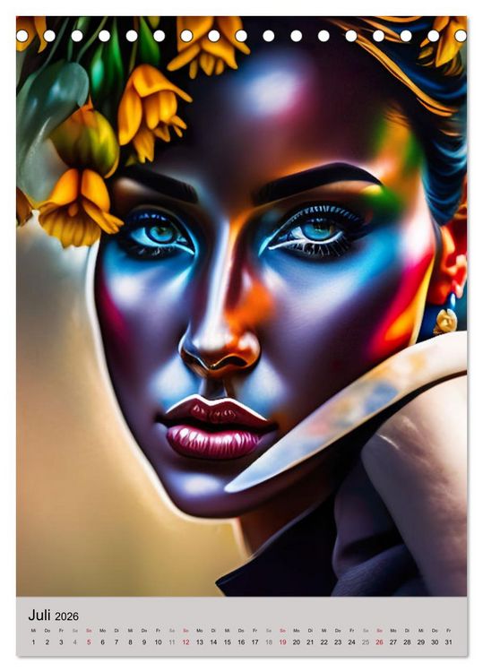 Produktbild: Portraits afrikanischer Frauen (Tischkalender 2026 DIN A5 hoch), CALVENDO Monatskalender