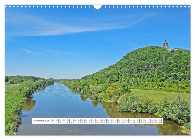 Produktbild: Bad Oeynhausen - Von Rinteln bis Porta Westfalica (Wandkalender 2026 DIN A3 quer), CALVENDO Monatskalender