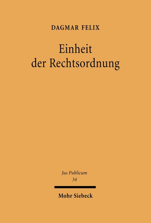 Produktbild: Einheit der Rechtsordnung