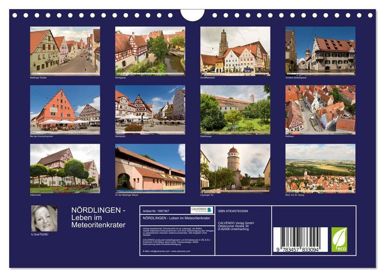 Produktbild: N&Ouml;RDLINGEN - Leben im Meteoritenkrater (Wandkalender 2026 DIN A4 quer), CALVENDO Monatskalender