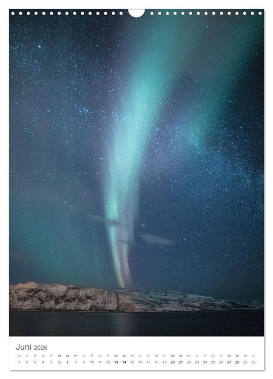Produktbild: Nordlichter &ndash; Farbenspiel der Nacht (Wandkalender 2026 DIN A3 hoch), CALVENDO Monatskalender