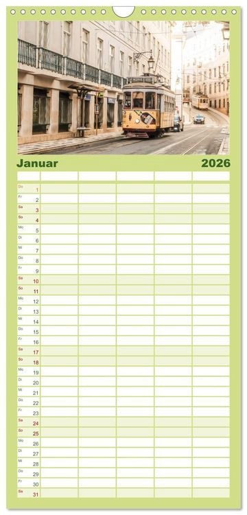 Produktbild: Familienplaner 2026 - Portugal - Das wundersch&ouml;ne Land am Atlantik. mit 5 Spalten (Wandkalender, 21 x 45 cm) CALVENDO