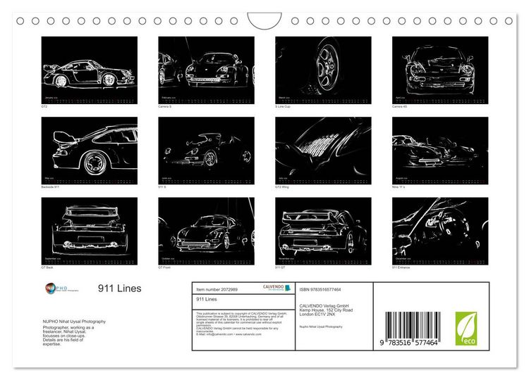 Produktbild: 911 Lines (Wall Calendar 2026 DIN A4 landscape), CALVENDO 12 Month Wall Calendar