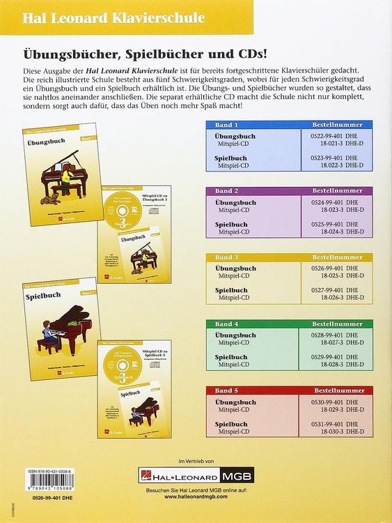 Produktbild: Leonard, H: Klavierschule &Uuml;bungsbuch 3 + CD