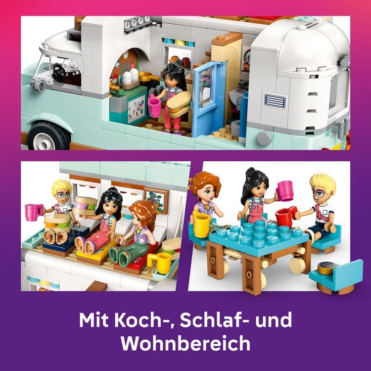 Produktbild: LEGO Friends Wohnmobil, Spielzeug mit Wohnwagen, Geschenkidee 42663