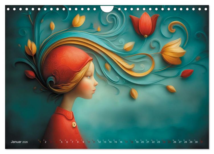 Produktbild: Naive Farbwelten (Wandkalender 2026 DIN A4 quer), CALVENDO Monatskalender