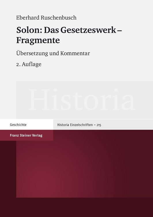 Produktbild: Solon: Das Gesetzeswerk - Fragmente