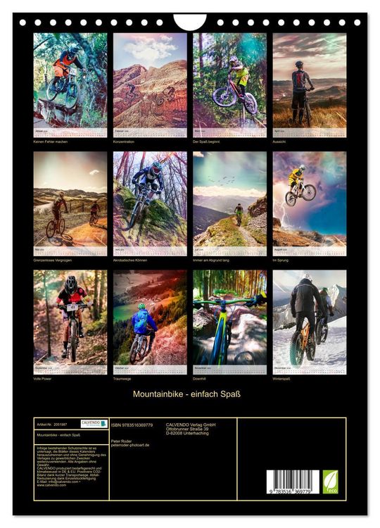 Produktbild: Mountainbike - einfach Spa&szlig; (Wandkalender 2026 DIN A4 hoch), CALVENDO Monatskalender