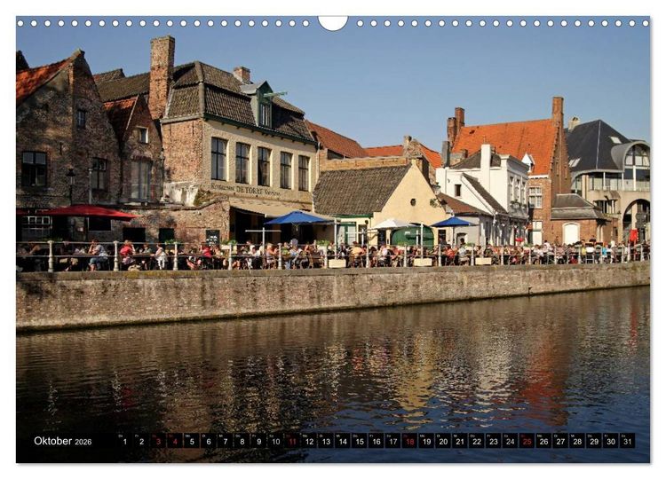 Produktbild: Br&uuml;gge - Belgien (Wandkalender 2026 DIN A3 quer), CALVENDO Monatskalender