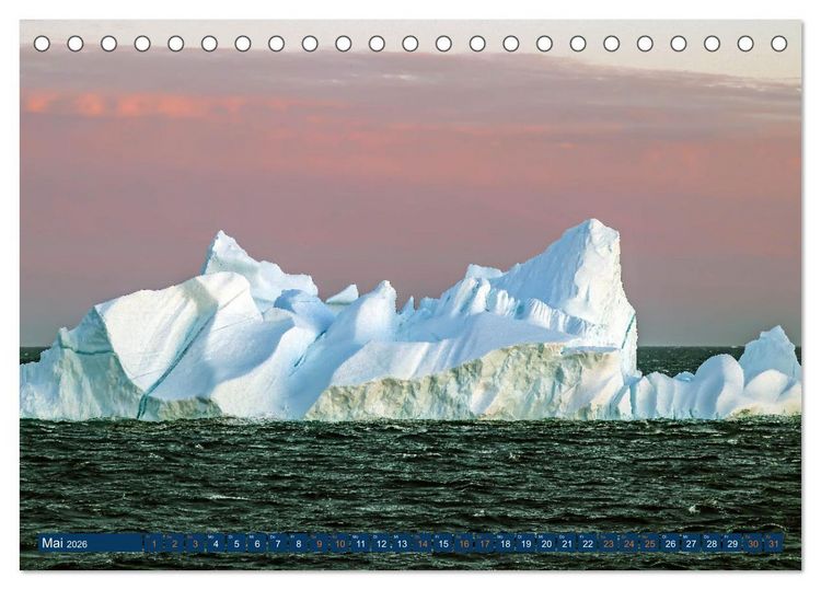 Produktbild: Berge aus Eis (Tischkalender 2026 DIN A5 quer), CALVENDO Monatskalender