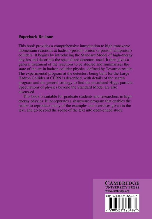 Produktbild: High PT Physics at Hadron Colliders