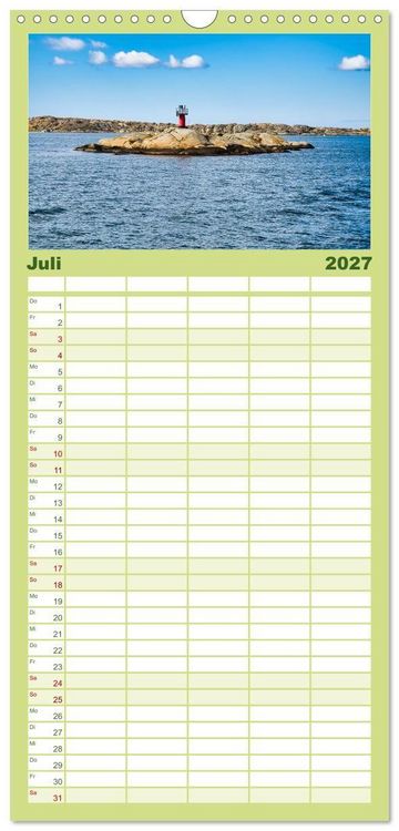 Produktbild: Familienplaner 2027 - G&ouml;teborg und Sch&auml;reninseln mit 5 Spalten (Wandkalender, 21 x 45 cm) CALVENDO
