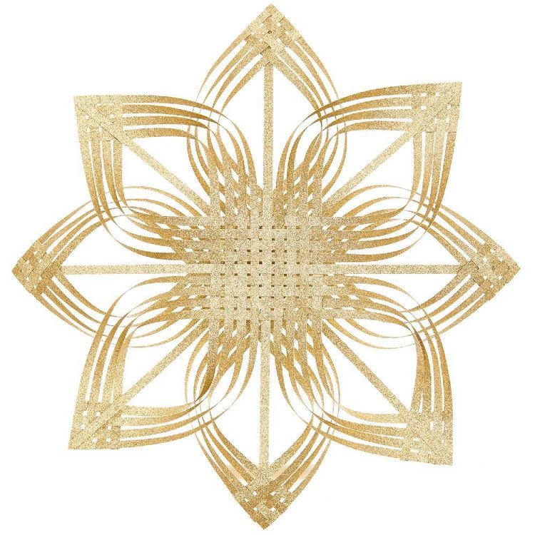 Produktbild: Bastelset Webstern, glitter gold, 60
