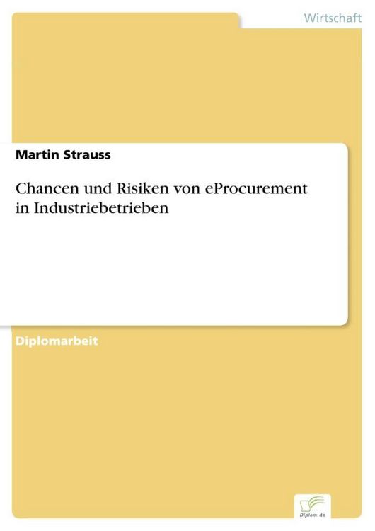 Produktbild: Chancen und Risiken von eProcurement in Industriebetrieben