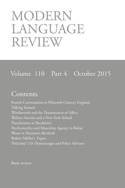 Produktbild: Modern Language Review (110